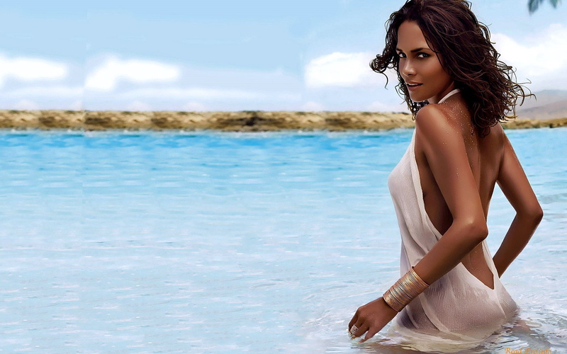 beauty, hair, hairstyle, women, one person, young women, swimwear, clothing, beautiful woman, leisure activity, water, halle berry, young adult, adult