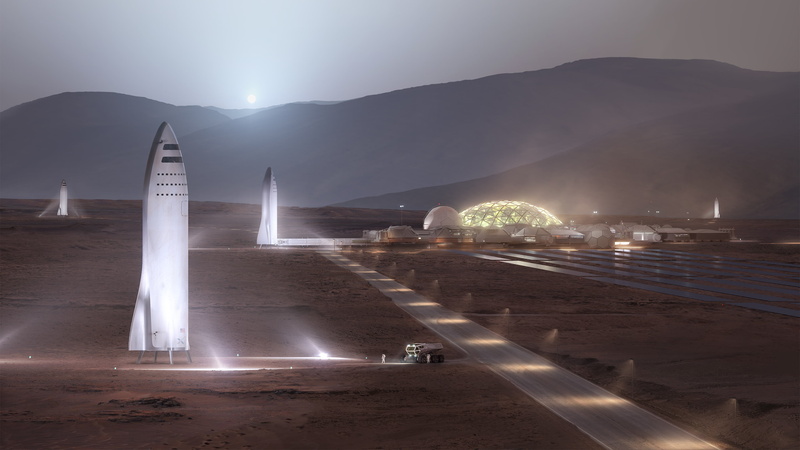 digital art, sci-fi, 4K, base, science fiction, road, building, futuristic, astronaut, lights, planet, vehicle, space suit, moon, evening, dome, space base