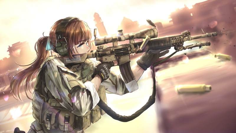 1080P, anime girls, girls with guns, military, weapon, anime, TC1995