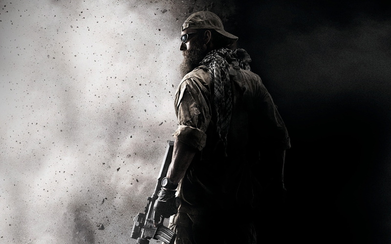 safety, day, army soldier, outdoors, security, rear view, government, video games, men, architecture, Medal of Honor, conflict, cap, holding, 2K, weapon