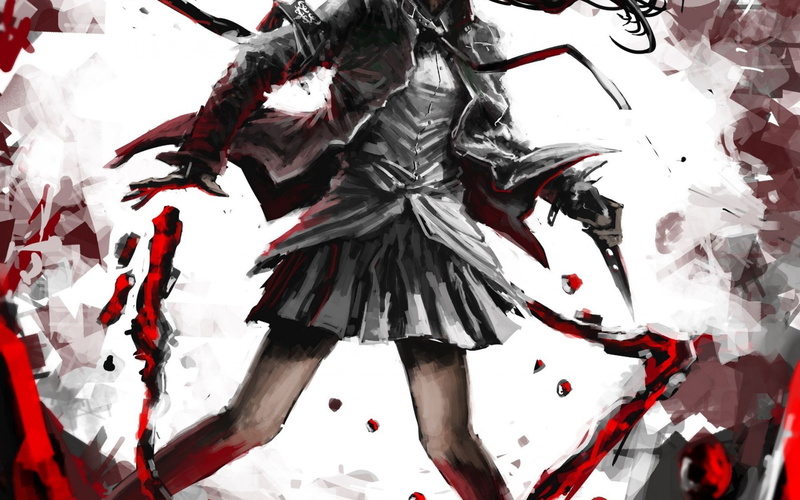 red, 2K, black Color, women, abstract, illustration, people, real people, blood, dirty, lifestyles, backgrounds, rear view, creativity, knife, game, character
