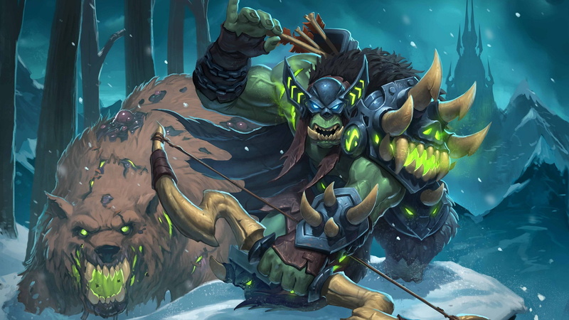 1080P, death knight, video games, Misha, Rexxar, artwork, warcraft, Hearthstone: Heroes Of Warcraft, Knights of the frozen throne, cards, hearthstone