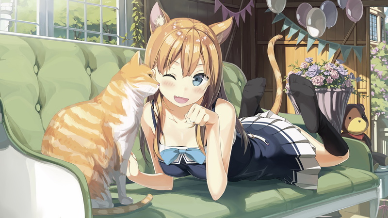 female likeness, day, retail display, seat, fashion, human representation, representation, no people, nature, cat girl, nekomimi, plant, outdoors, 4K