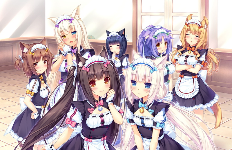 anime, twintails, anime girls, Neko Para, 2K, Maple (Neko Para), Azuki, Chocolat (Neko Para), Game CG, Coconut (Neko Para), Cinnamon (Neko Para), Vanilla (Neko Para)