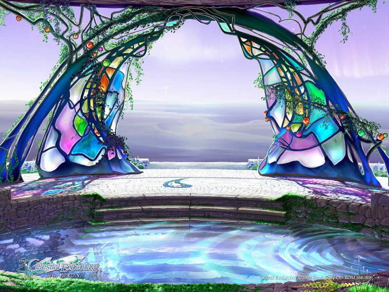kagaya, pools, stained, exploring, yutaka, swimming, celestial, 720P, glass