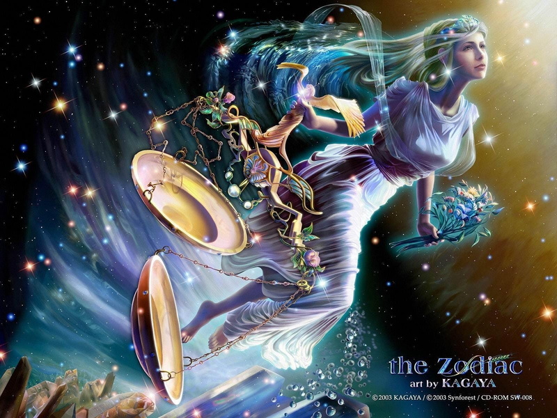 libra, 720P, zodiac, kagaya, yutaka, scales, art, fantasy