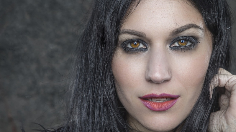 close-up, eyeshadow, human face, beautiful woman, long hair, contemplation, make-up, teardrop, headshot, hair, hairstyle, young adult, black hair, body part