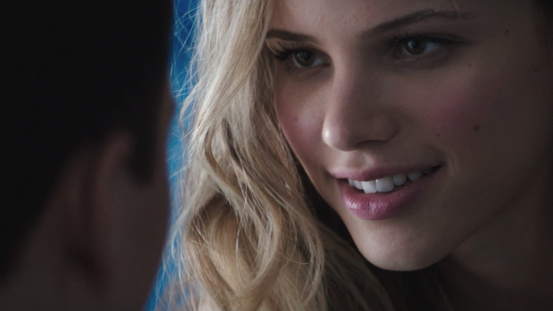 one person, child, indoors, Halston Sage, long hair, teardrop, hairstyle, sadness, contemplation, human hair, hair, blonde, emotion, body part, aggression
