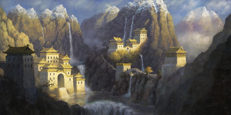 day, ancient, mountain, building exterior, no people, the past, scenics - nature, world of warcraft mists of pandaria, nature, architecture, beauty in nature