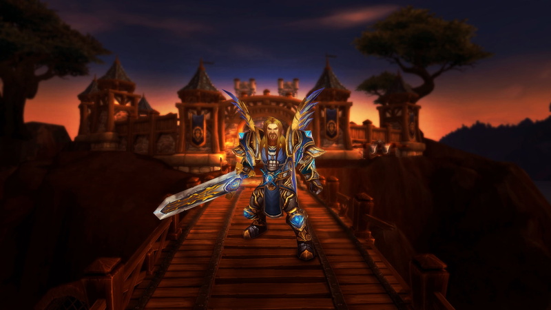 cloud - sky, game, dusk, World of Warcraft: Warlords of Draenor, World of Warcraft, nature, Paladin, built structure, outdoors, d, city, night, illuminated