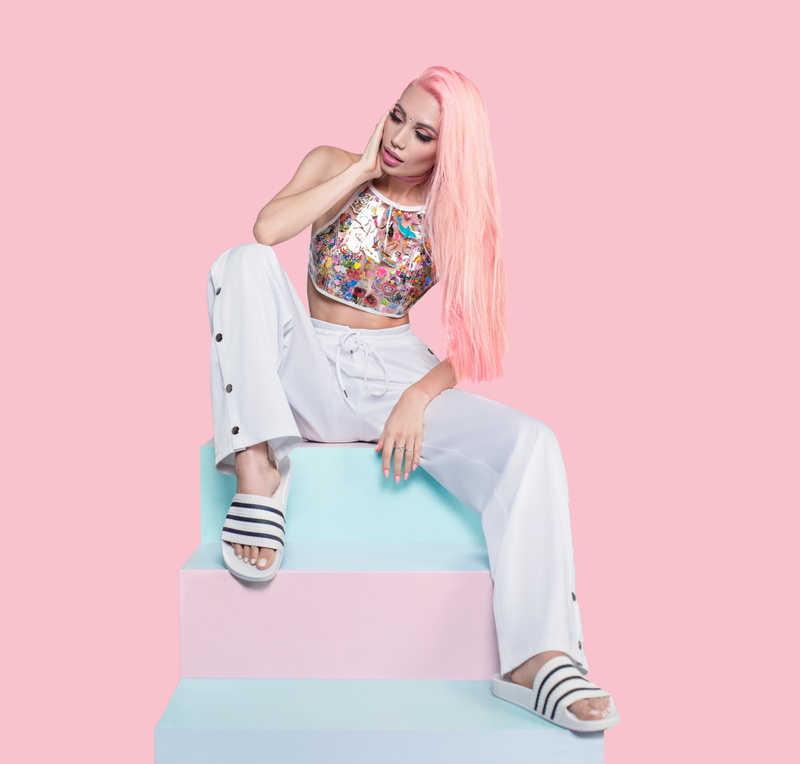 EDM, fashion, young adult, hairstyle, beautiful woman, hair, young women, DJ Univz, full length, long hair, one person, spinnin records, women, pink color