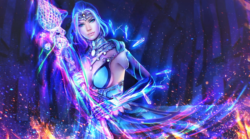 magic, adult, three quarter length, light, young women, Elementalist, 1080P, waist up, night, fashion, one person, celebration, MAG, purple, arts culture and entertainment
