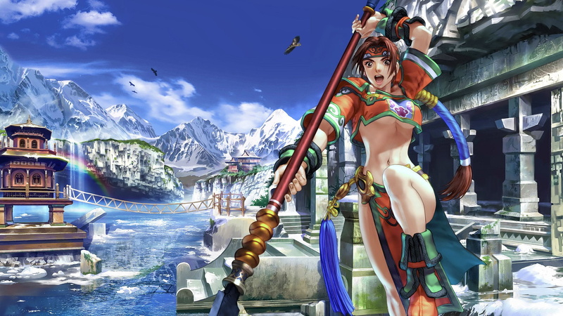 nature, females, young adult, water, real people, standing, clothing, women, Seong Mi-na, young women, video games, leisure activity, people, soul calibur