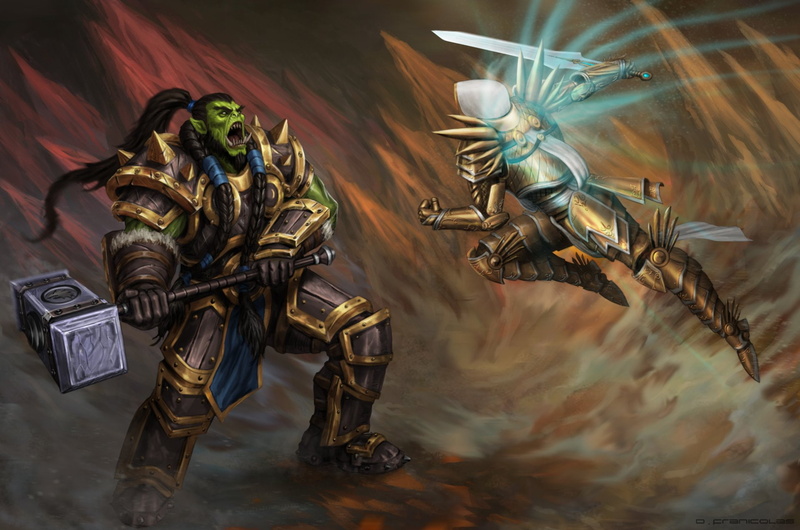 Thrall (World Of Warcraft), Tyrael (Diablo III), Orc, Warrior, Angel Warrior, 1080P, Video Game, Heroes of the Storm