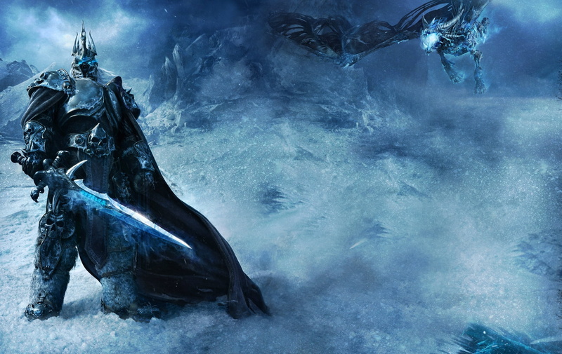digital composite, beauty in nature, lord, Arthas Menethil, sculpture, creativity, blue, avernus, animal wildlife, animal, digital, fog, nature