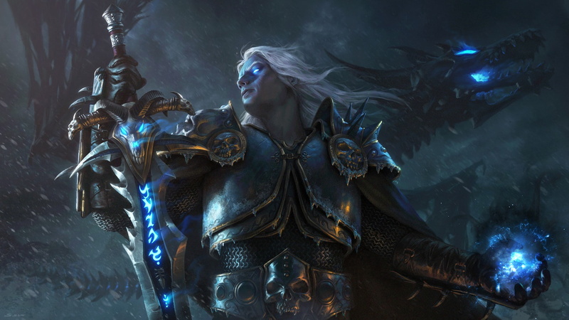 world of warcraft, Warcraft III, dragon, lich king, Arthas Menethil, 1080P