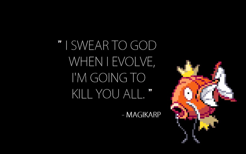 Pokémon, pixel art, Magikarp, video games, humor, 720P, Gyarados