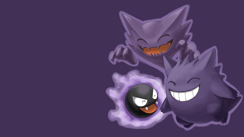 no people, copy space, close-up, purple, human representation, character, Pokémon, black background, indoors, art and craft, Haunter, mask - disguise, 720P