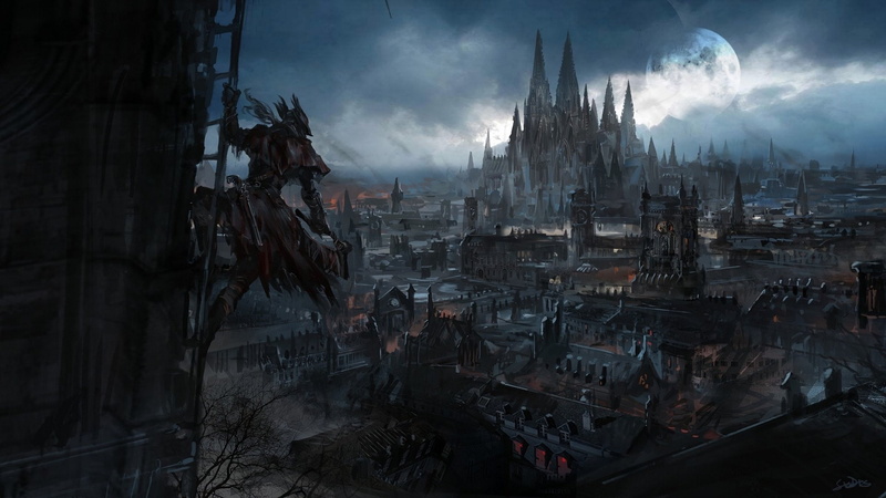 Video Game, Fantasy, Bloodborne, 1080P, City