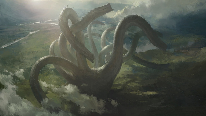 mazert young fantasy art hydra, plant, water, no people, animal themes, emotion, nature, vertebrate, day, animals in the wild, sea, growth, close-up, animal
