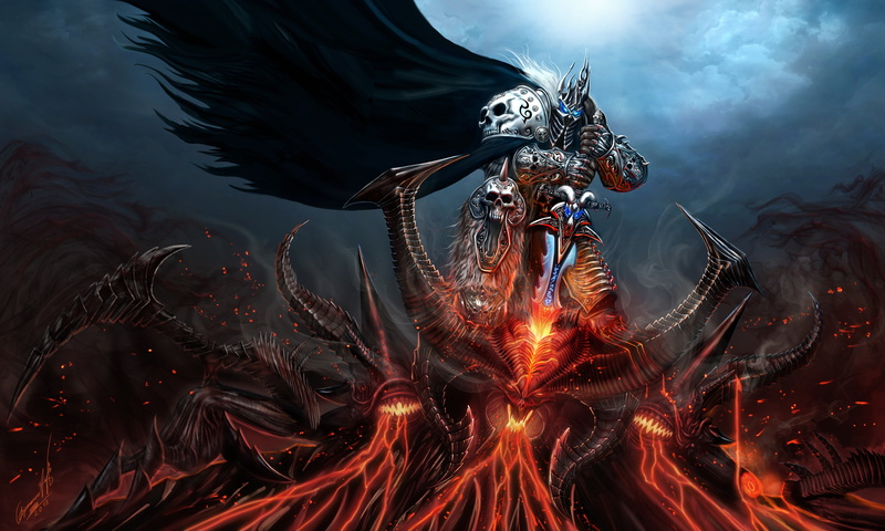 worldofwarcraft, buyansanjaa, 4K, deathkight, digital 2D, crossover, warcraft, game, diablo, diablo 3, frostmourne, lich king, digitalpainting