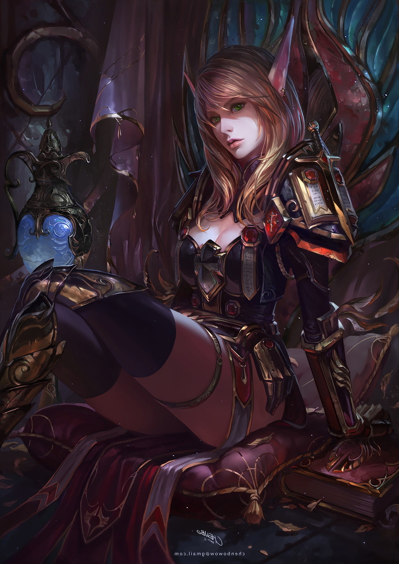 hairstyle, world of warcraft blood elf portrait display chenbo, young adult, lifestyles, leisure activity, festival, indoors, real people, women, beautiful woman