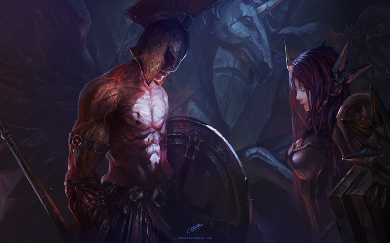 video games, Pantheon (League of Legends), fantasy art, Chenbo, Leona (League of Legends), digital art, Leona, warrior, 720P, League of Legends
