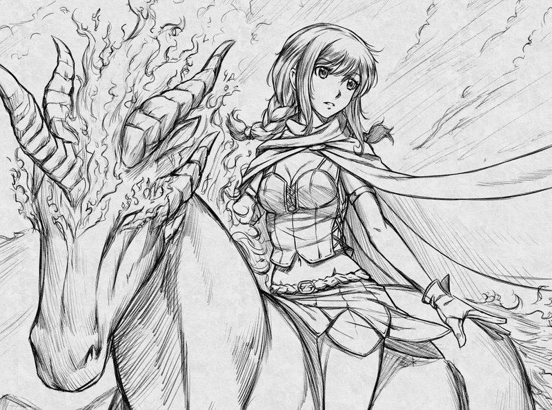 fantasy warrior, 720P, Born of the Phoenix, phoenix, Destiny Reforged, female warrior, Crimson Sapphires, Misanthropy, fantasy art, fantasy girl