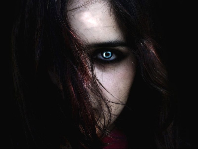Evil, art, fear, human face, adult, hairstyle, hair, girl, young women, human hair, headshot, indoors, studio shot, Dark, spooky, vampire, human body part