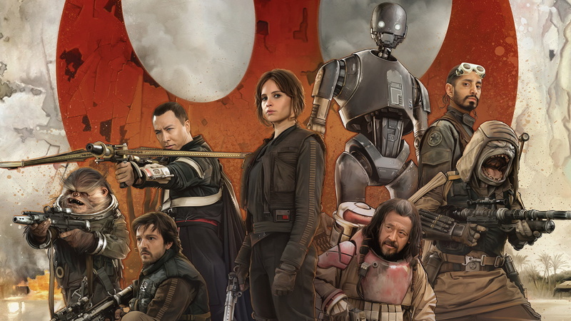 Rogue One: A Star Wars Story, Cassian Andor, K-2SO, Star Wars, 1080P, Bodhi Rook, Rebel (Star Wars), Felicity Jones, Jyn Erso, Baze Malbus, Chirrut Îmwe