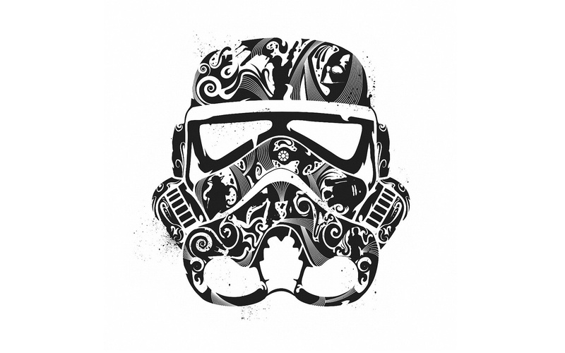 artwork, art, 1080P, stormtrooper, stormtroopers, helmet, wars, star, minimalistic