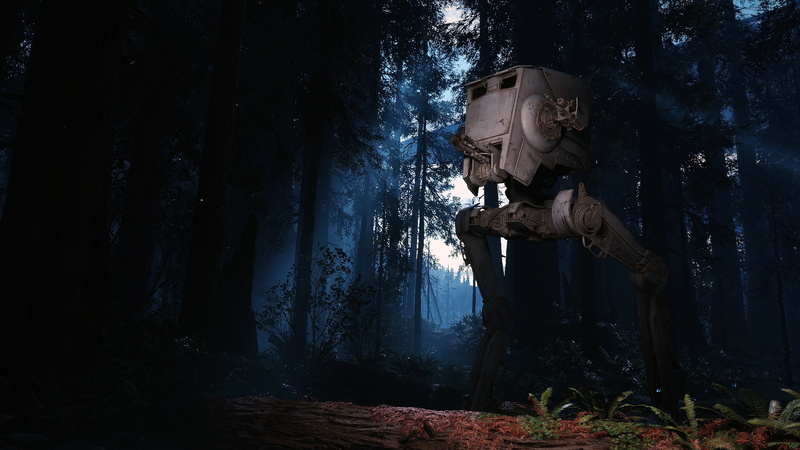 At-st walker, 1080P, star wars battlefront, Electronic Arts, forest, trees
