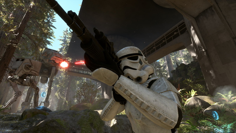 720P, Endor (Star Wars), Stormtrooper, AT-ST, Star Wars, Star Wars Battlefront (2015), AT-AT Walker