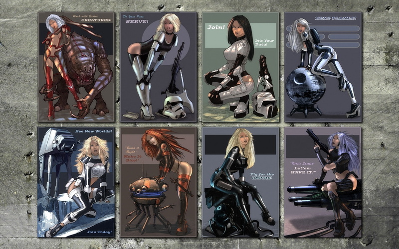 star, cosplay, space, x, 720P, empire, wars, girls, army, hd, art, Star Wars, galactic, stars, stormtroopers, women