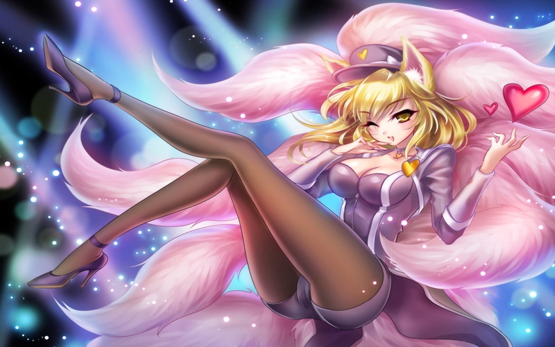 skin, ahri, art, fan, league, 1080P, legends, girl, hot, hd