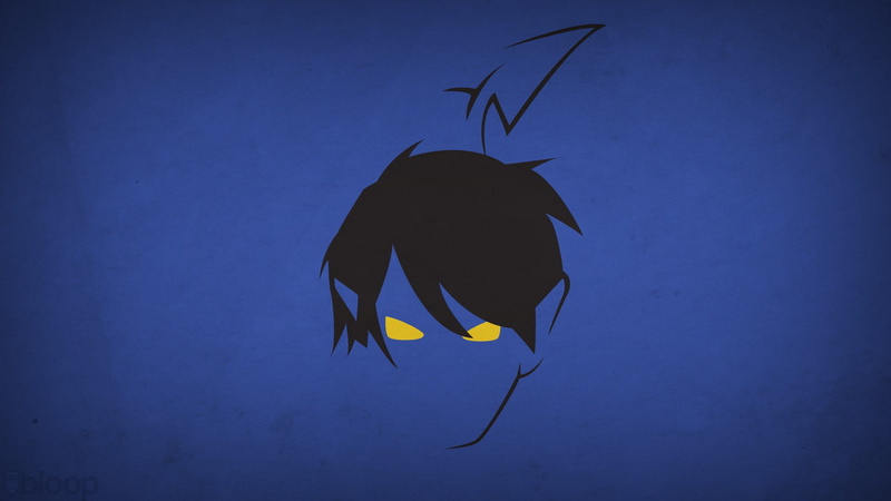 Nightcrawler, X-Men, minimalism, yellow eyes, Blo0p, hero, Marvel Comics, blue background, 1080P, Night Crawler, superhero