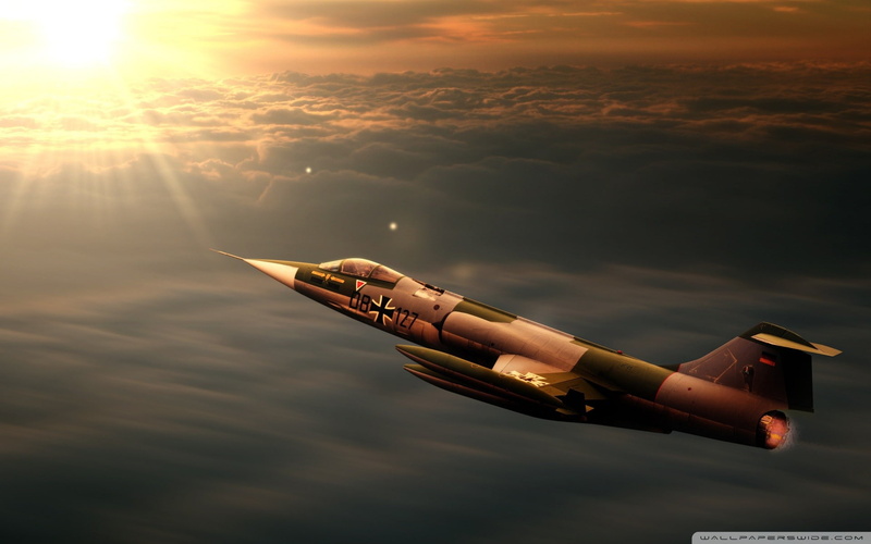 Luftwaffe, artwork, 1080P, Lockheed F-104 Starfighter, military aircraft, warplanes