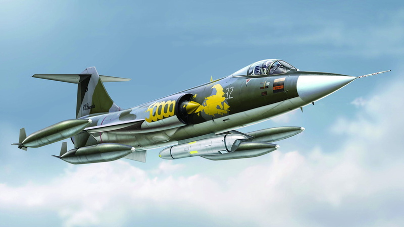 The German air force, Lockheed, F-104G, Starfighter, 1080P, fighter-bomber