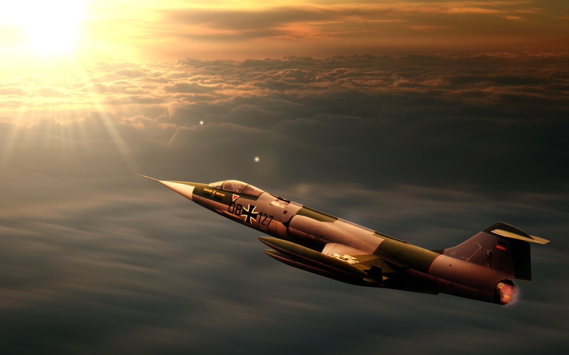 weapon, no people, aerospace industry, on the move, sky, military, airplane, sunset, 2K, sunlight, motion, transportation, day, outdoors, cloud - sky