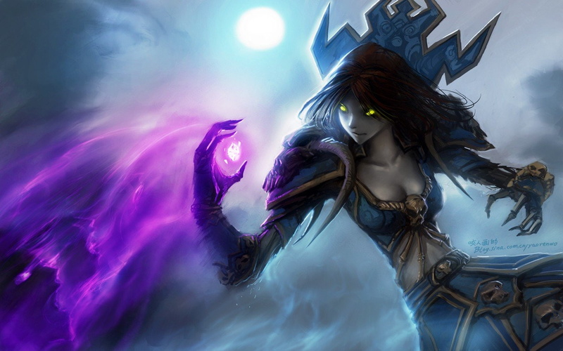 magic, 720P, fantasy, warcraft, warlock, undead, artwork, yaorenwo, world, video, games, art