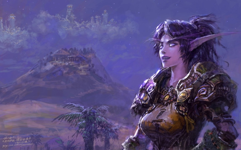 fantasy, Video Games, hd, 720P, art, games, video, yaorenwo, long, abstract, world, warcraft, artwork, elves, world of warcraft, ears