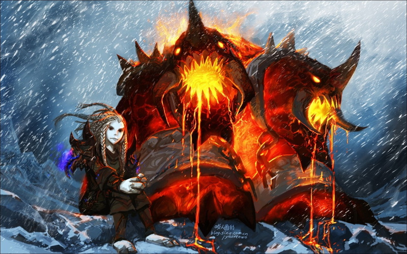 Video Games, games, world, world of warcraft, yaorenwo, video, artwork, art, abstract, troll, hd, 720P, fantasy, hunter, warcraft