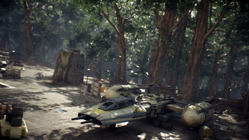 Star Wars Battlefront II (2017), 1080P, Tree, Star Wars, Y-wing, Yavin 4