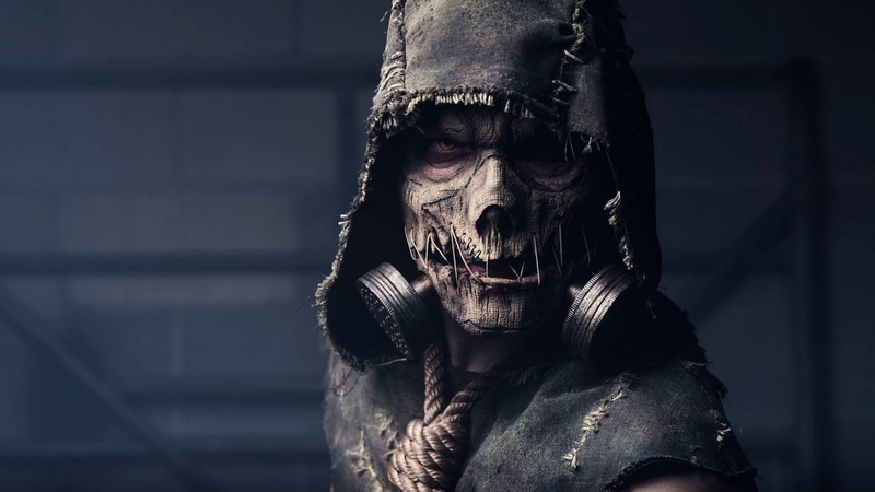front view, human face, spooky, people, representation, creativity, dark, Respirator, portrait, indoors, art and craft, headshot, looking at camera, costume