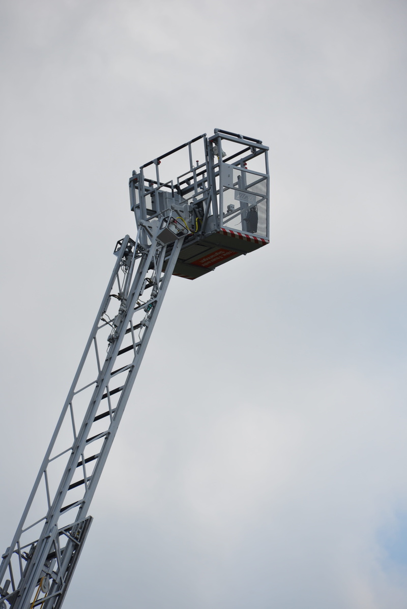 delete, Fire, tools, industry, arts culture and entertainment, sky, machinery, protection, Fire Escape, development, fire truck, Rescue, day, low angle view