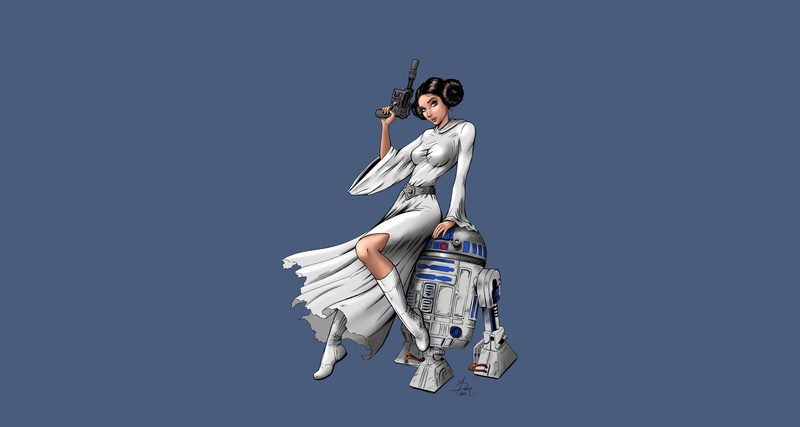 5K, Star Wars, R2-D2, Princess Leia