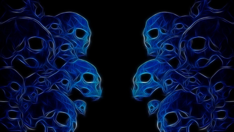 color, anatomy, black background, technology, nature, science, 1080P, design, glowing, close-up, Neon, White, studio shot, healthcare and medicine, Skulls