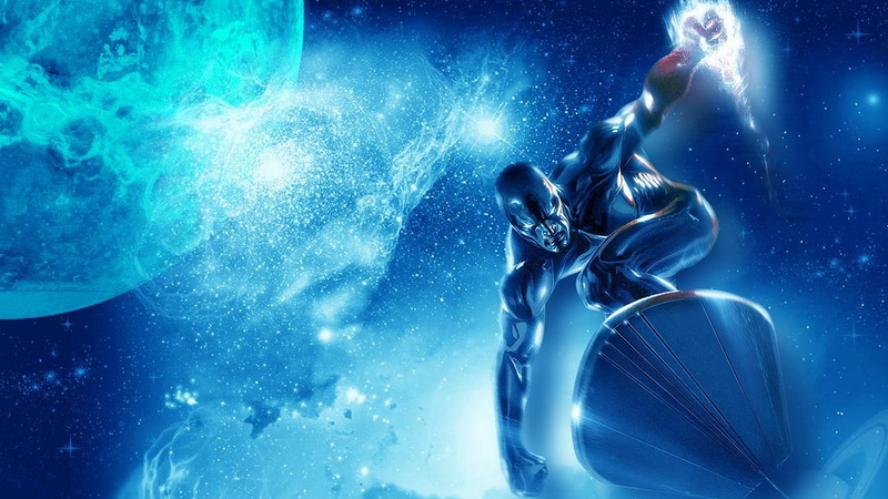 stars, silver, cartoon/comic, blue, marvel, 720P, hd, planet, surfer