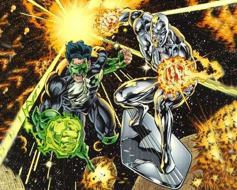 Silver Surfer, Comics, 720P, Green Lantern