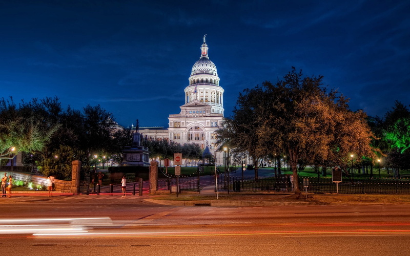 washington DC, urban Scene, illuminated, federal Building, cityscape, building, street, sky, united States Senate, travel, politics, congress, color Image